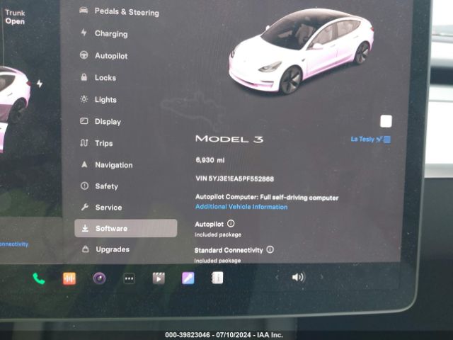 Photo 6 VIN: 5YJ3E1EA5PF552868 - TESLA MODEL 3 