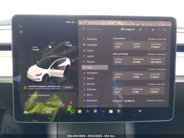 Photo 6 VIN: 5YJ3E1EA5PF556127 - TESLA MODEL 3 