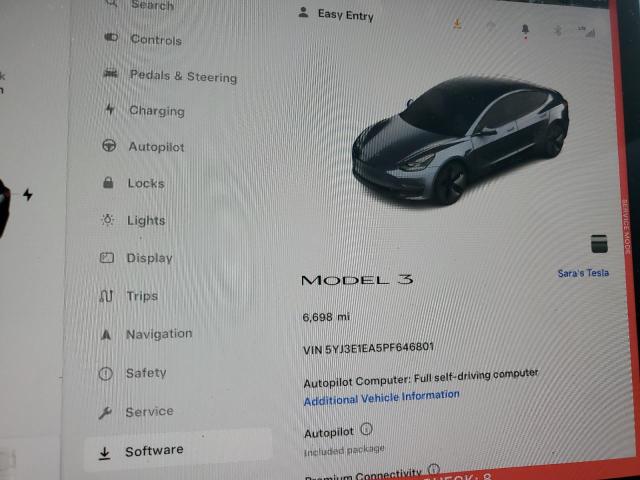 Photo 8 VIN: 5YJ3E1EA5PF646801 - TESLA MODEL 3 