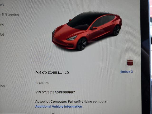 Photo 8 VIN: 5YJ3E1EA5PF688997 - TESLA MODEL 3 