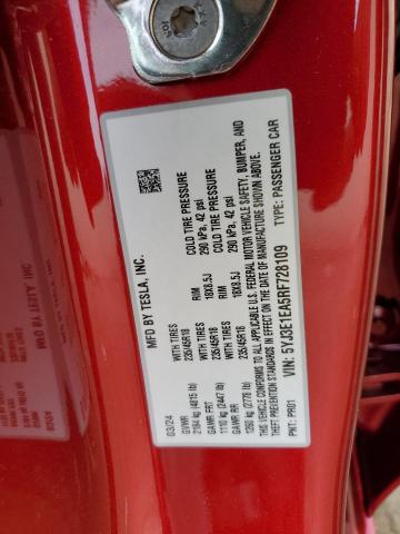 Photo 12 VIN: 5YJ3E1EA5RF728109 - TESLA MODEL 3 