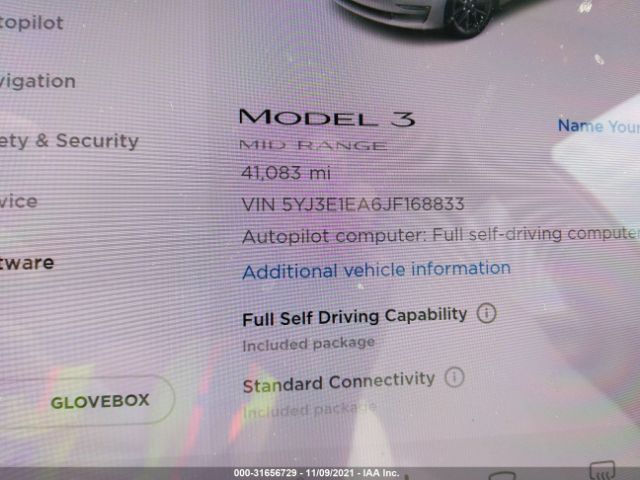 Photo 6 VIN: 5YJ3E1EA6JF168833 - TESLA MODEL 3 