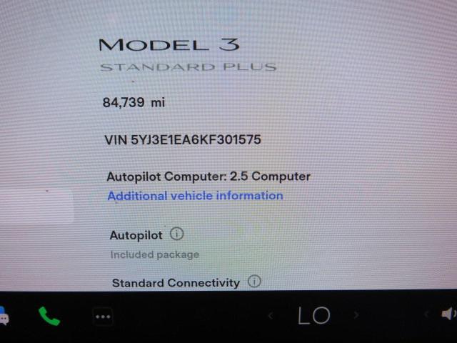 Photo 7 VIN: 5YJ3E1EA6KF301575 - TESLA MODEL 3 