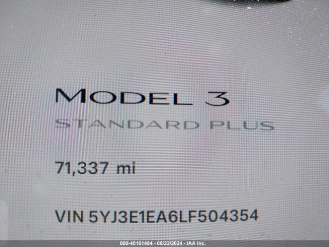 Photo 6 VIN: 5YJ3E1EA6LF504354 - TESLA MODEL 3 