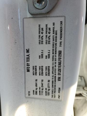 Photo 12 VIN: 5YJ3E1EA6LF612960 - TESLA MODEL 3 