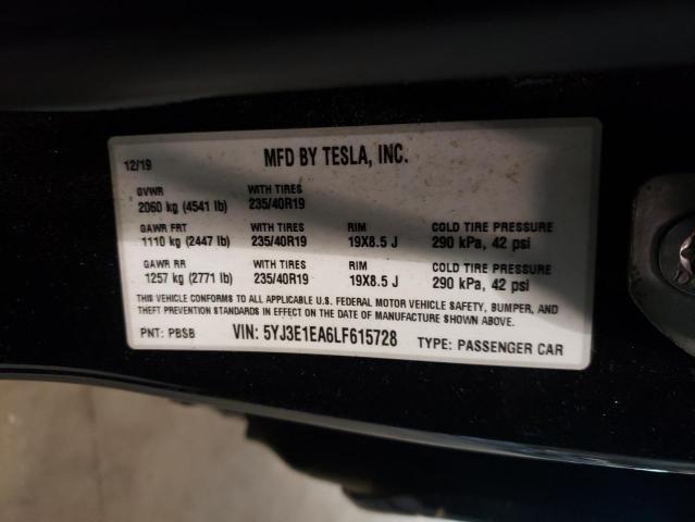 Photo 9 VIN: 5YJ3E1EA6LF615728 - TESLA MODEL 3 