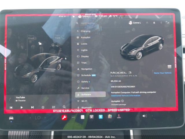 Photo 6 VIN: 5YJ3E1EA6LF633601 - TESLA MODEL 3 