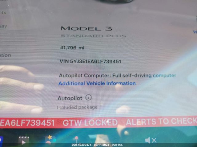 Photo 6 VIN: 5YJ3E1EA6LF739451 - TESLA MODEL 3 