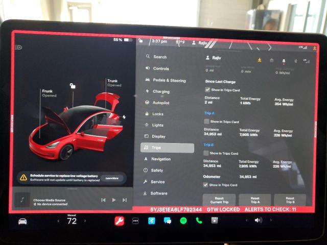 Photo 8 VIN: 5YJ3E1EA6LF792344 - TESLA MODEL 3 