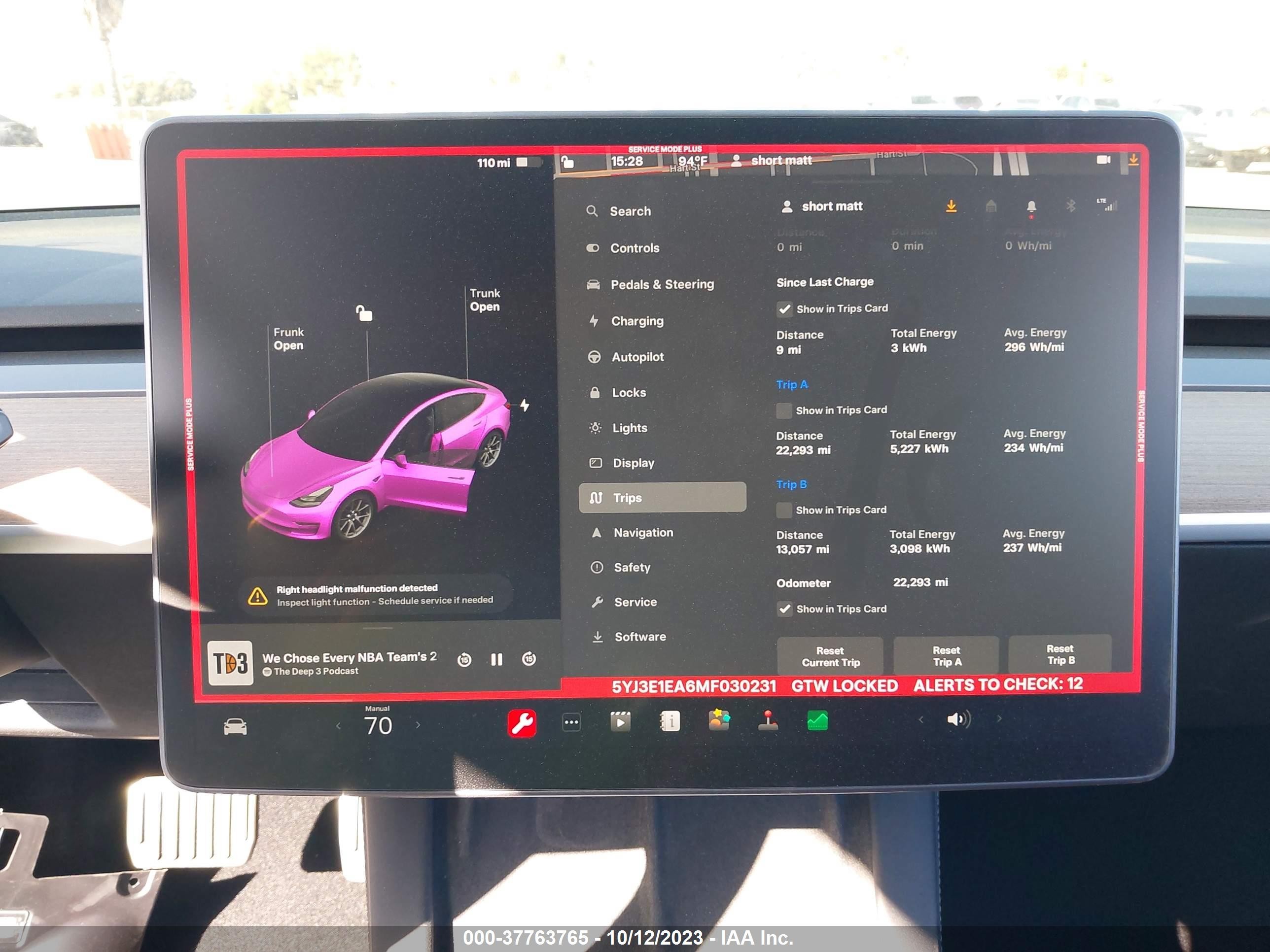 Photo 17 VIN: 5YJ3E1EA6MF030231 - TESLA MODEL 3 