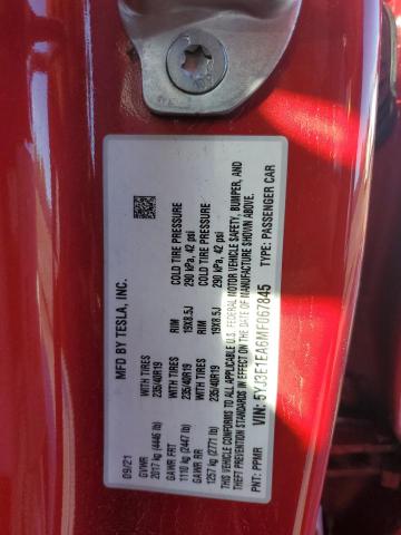 Photo 11 VIN: 5YJ3E1EA6MF067845 - TESLA MODEL 3 