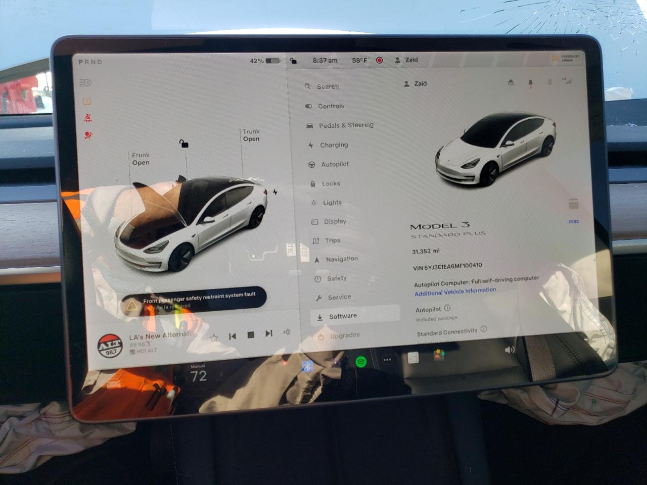 Photo 8 VIN: 5YJ3E1EA6MF100410 - TESLA MODEL 3 