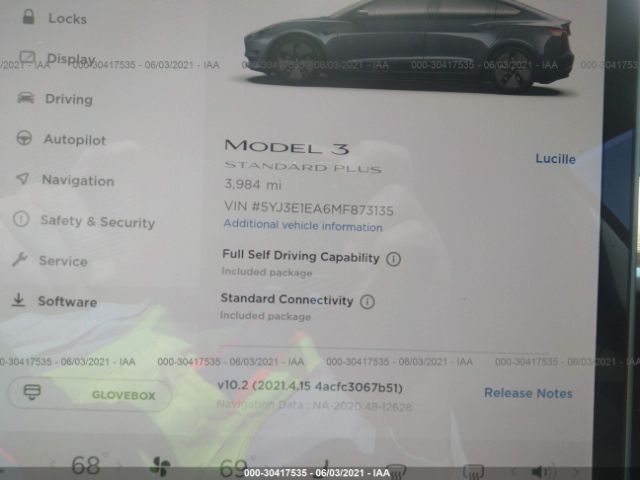 Photo 6 VIN: 5YJ3E1EA6MF873135 - TESLA MODEL 3 