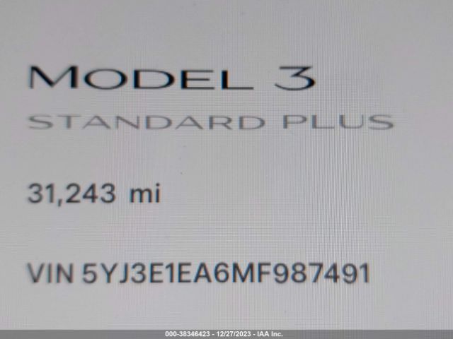 Photo 6 VIN: 5YJ3E1EA6MF987491 - TESLA MODEL 3 