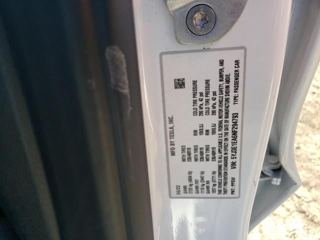 Photo 11 VIN: 5YJ3E1EA6NF294793 - TESLA MODEL 3 