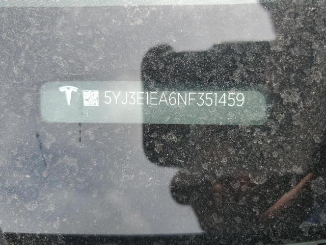 Photo 11 VIN: 5YJ3E1EA6NF351459 - TESLA MODEL 3 