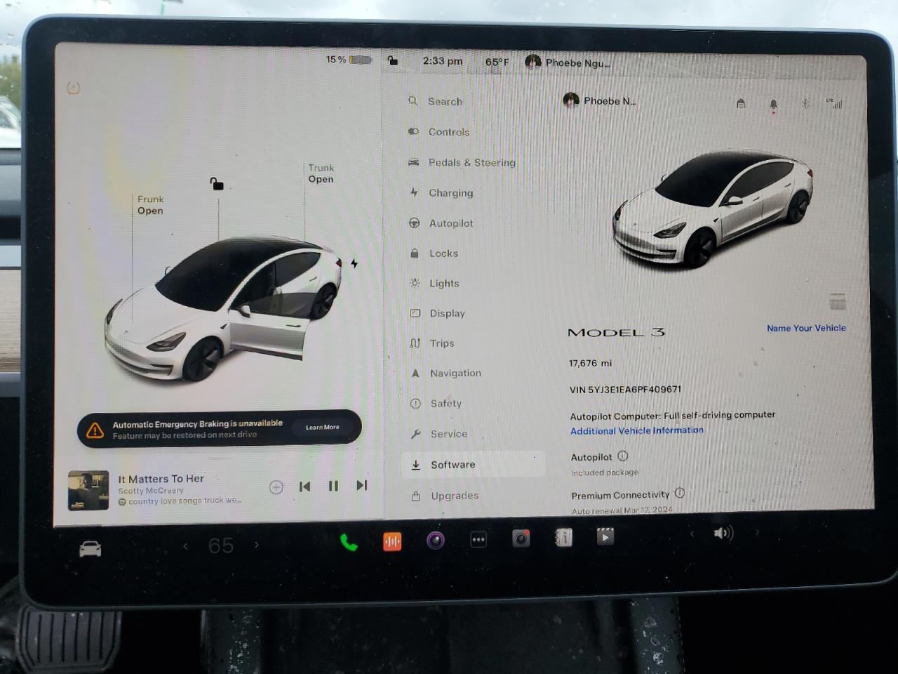 Photo 8 VIN: 5YJ3E1EA6PF409671 - TESLA MODEL 3 