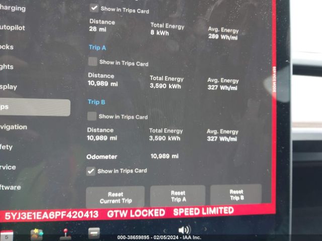 Photo 6 VIN: 5YJ3E1EA6PF420413 - TESLA MODEL 3 