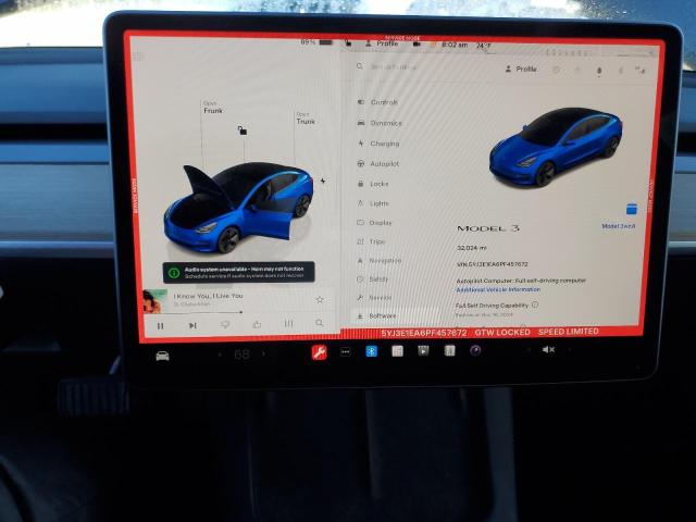 Photo 8 VIN: 5YJ3E1EA6PF457672 - TESLA MODEL 3 