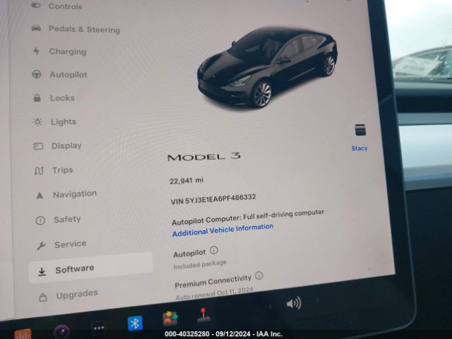 Photo 6 VIN: 5YJ3E1EA6PF486332 - TESLA MODEL 3 