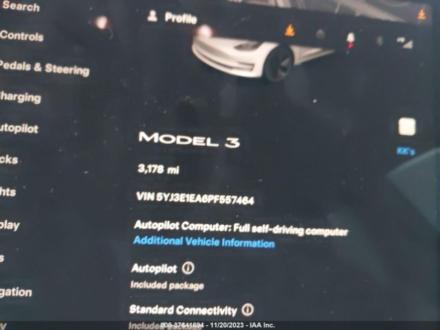 Photo 6 VIN: 5YJ3E1EA6PF557464 - TESLA MODEL 3 