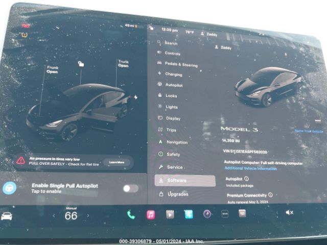 Photo 6 VIN: 5YJ3E1EA6PF562020 - TESLA MODEL 3 