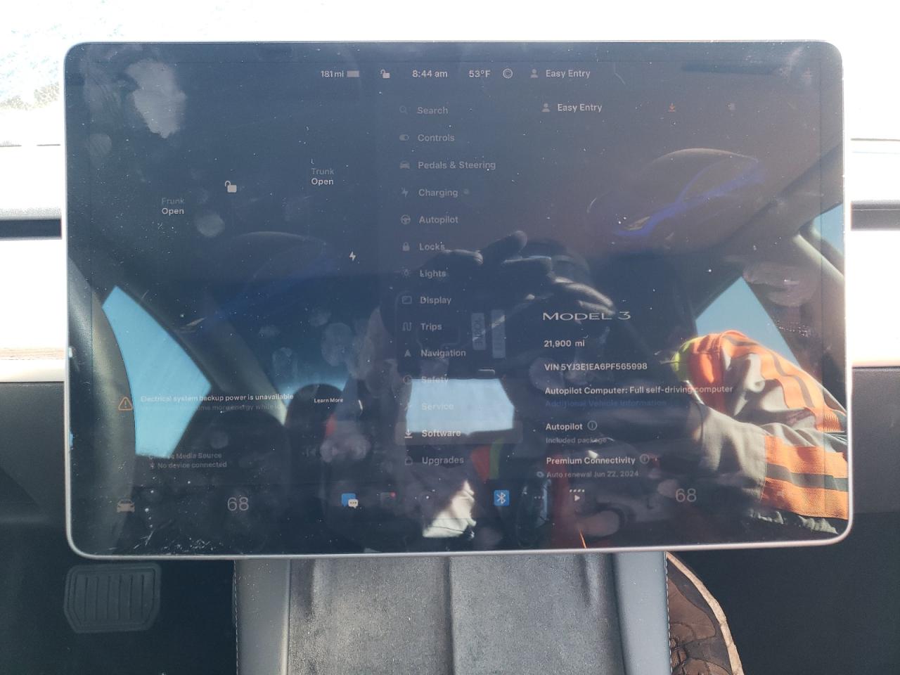 Photo 8 VIN: 5YJ3E1EA6PF565998 - TESLA MODEL 3 