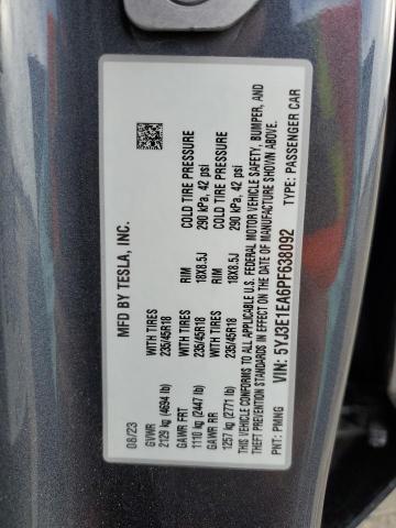 Photo 11 VIN: 5YJ3E1EA6PF638092 - TESLA MODEL 3 