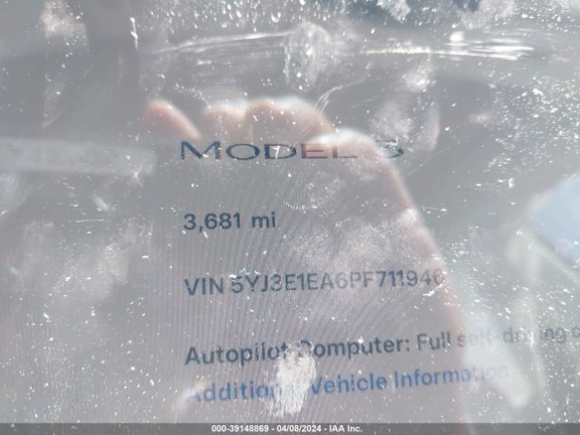 Photo 6 VIN: 5YJ3E1EA6PF711946 - TESLA MODEL 3 