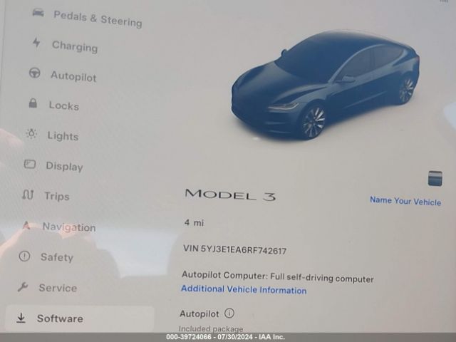 Photo 6 VIN: 5YJ3E1EA6RF742617 - TESLA MODEL 3 