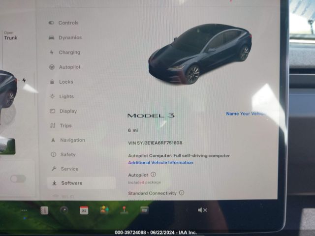 Photo 6 VIN: 5YJ3E1EA6RF751608 - TESLA MODEL 3 