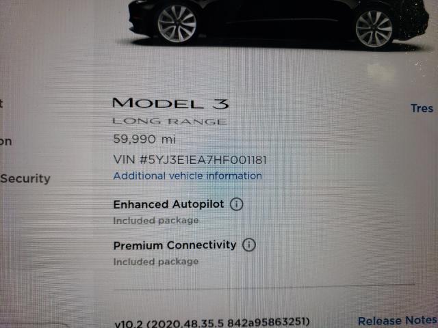 Photo 7 VIN: 5YJ3E1EA7HF001181 - TESLA MODEL 3 