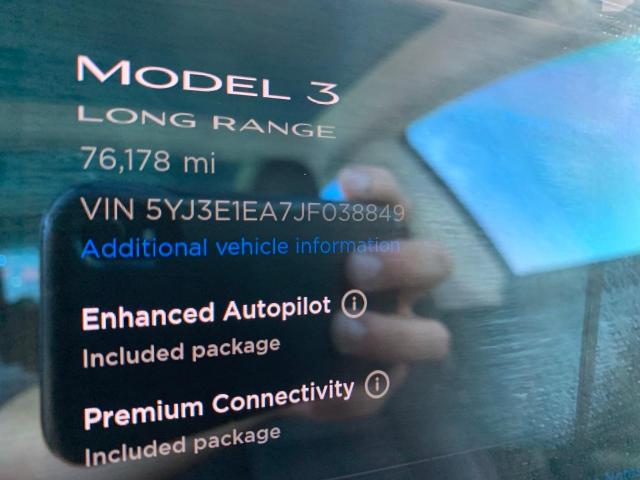 Photo 7 VIN: 5YJ3E1EA7JF038849 - TESLA MODEL 3 