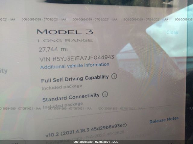 Photo 6 VIN: 5YJ3E1EA7JF044943 - TESLA MODEL 3 