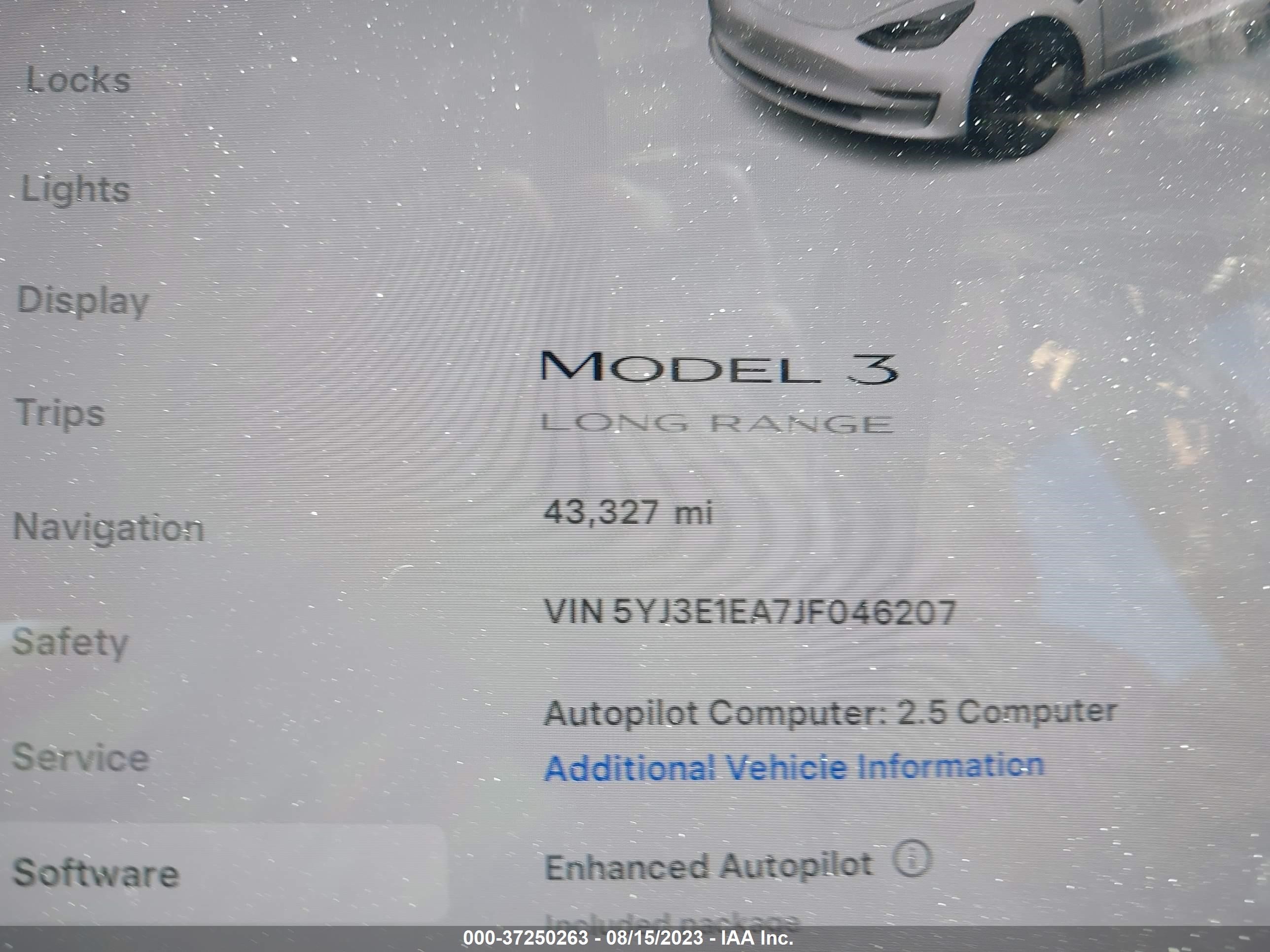 Photo 6 VIN: 5YJ3E1EA7JF046207 - TESLA MODEL 3 