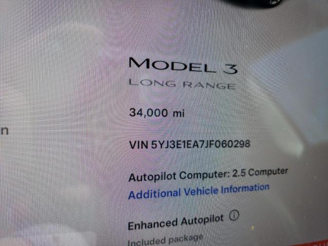 Photo 8 VIN: 5YJ3E1EA7JF060298 - TESLA MODEL 3 