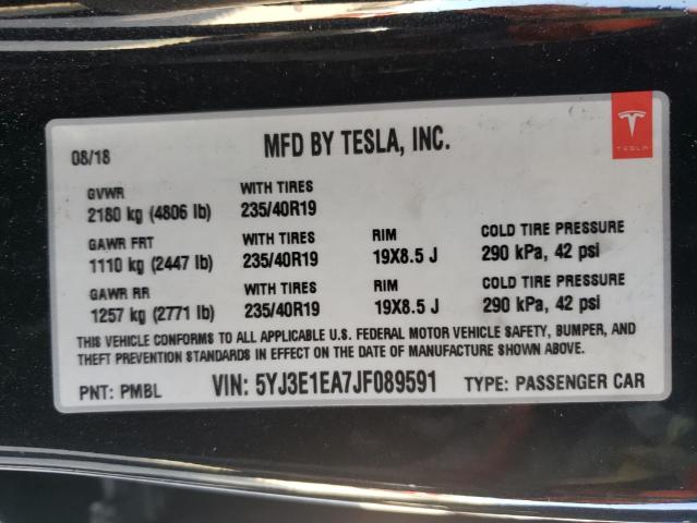 Photo 11 VIN: 5YJ3E1EA7JF089591 - TESLA MODEL 3 