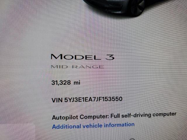 Photo 7 VIN: 5YJ3E1EA7JF153550 - TESLA MODEL 3 