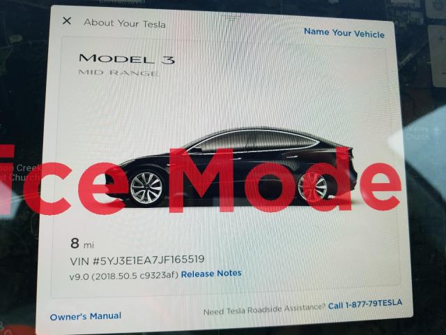 Photo 7 VIN: 5YJ3E1EA7JF165519 - TESLA MODEL 3 