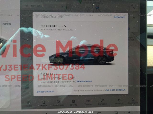 Photo 6 VIN: 5YJ3E1EA7KF307384 - TESLA MODEL 3 