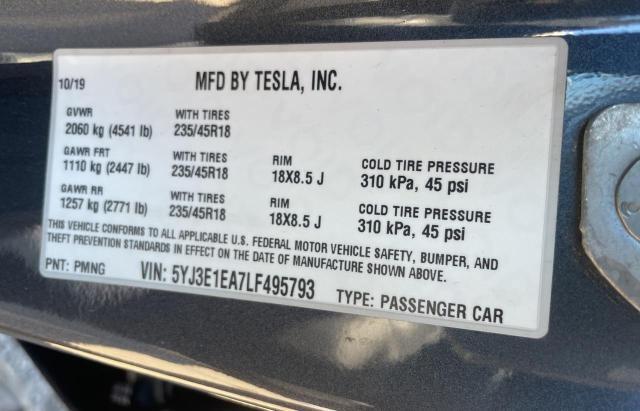 Photo 9 VIN: 5YJ3E1EA7LF495793 - TESLA MODEL 3 