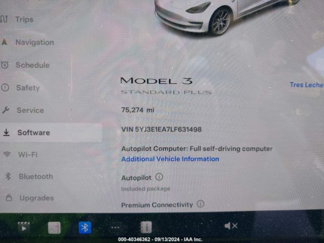 Photo 6 VIN: 5YJ3E1EA7LF631498 - TESLA MODEL 3 