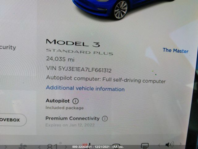 Photo 6 VIN: 5YJ3E1EA7LF661312 - TESLA MODEL 3 