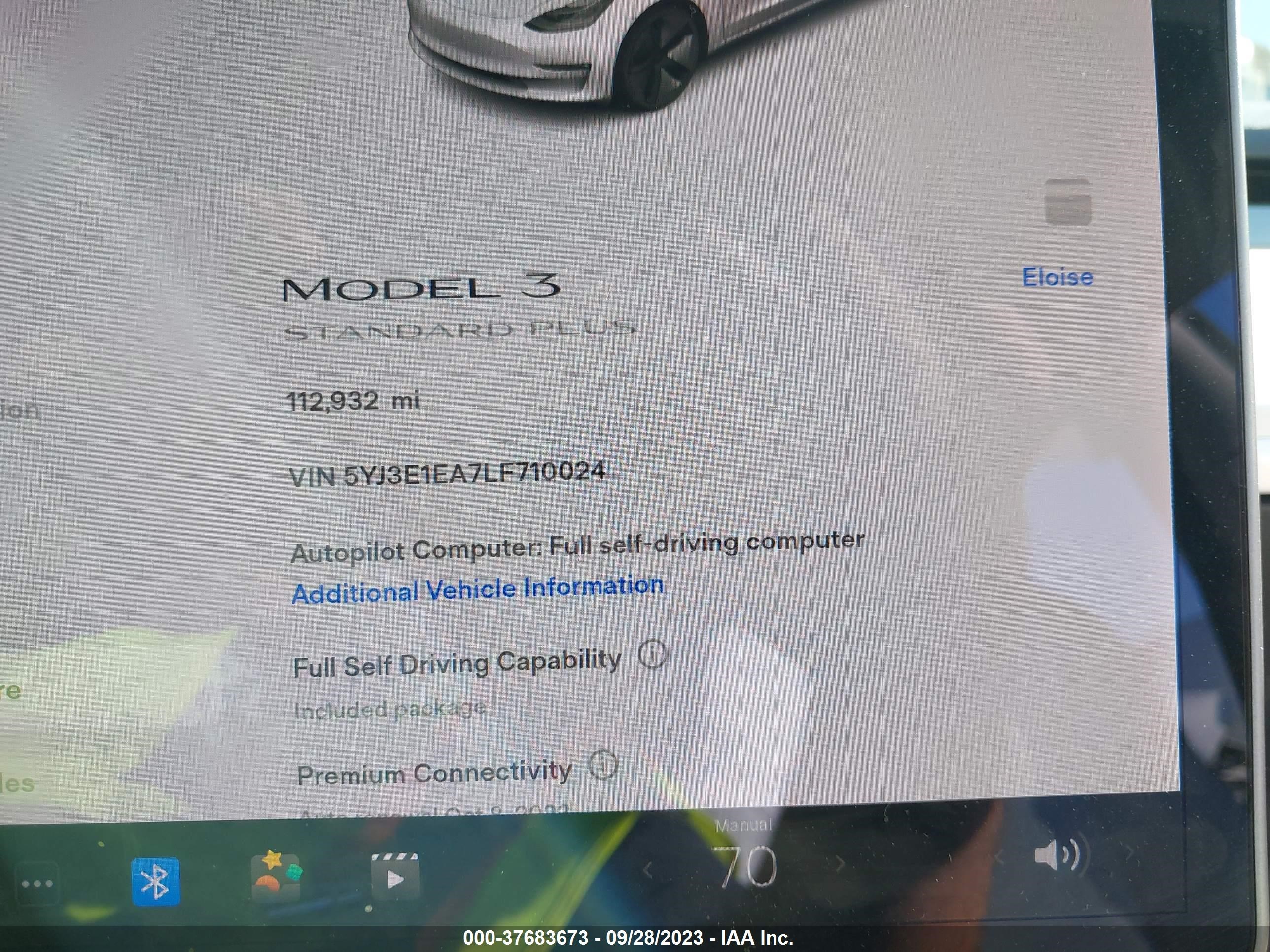 Photo 6 VIN: 5YJ3E1EA7LF710024 - TESLA MODEL 3 