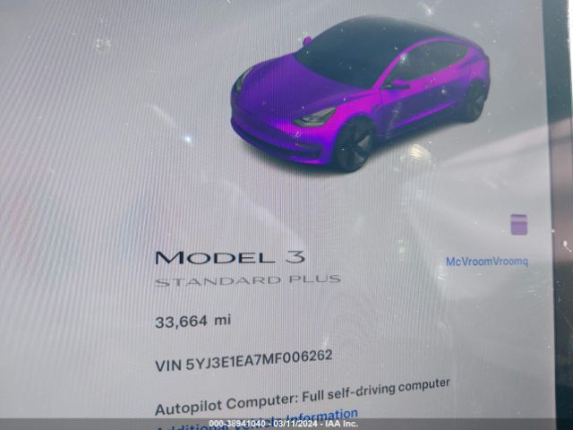 Photo 6 VIN: 5YJ3E1EA7MF006262 - TESLA MODEL 3 