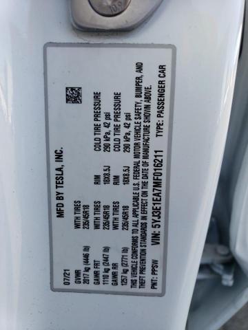 Photo 11 VIN: 5YJ3E1EA7MF016211 - TESLA MODEL 3 