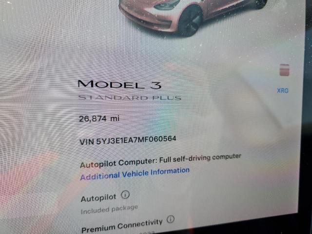 Photo 8 VIN: 5YJ3E1EA7MF060564 - TESLA MODEL 3 