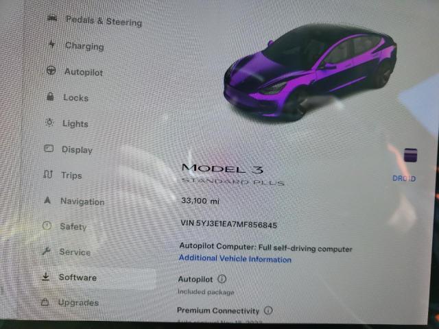 Photo 8 VIN: 5YJ3E1EA7MF856845 - TESLA MODEL 3 