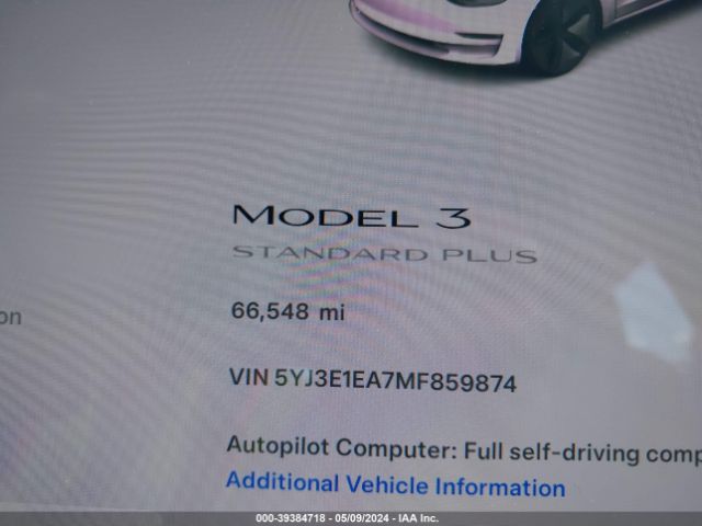 Photo 6 VIN: 5YJ3E1EA7MF859874 - TESLA MODEL 3 