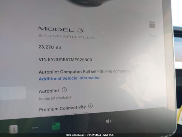 Photo 6 VIN: 5YJ3E1EA7MF929809 - TESLA MODEL 3 